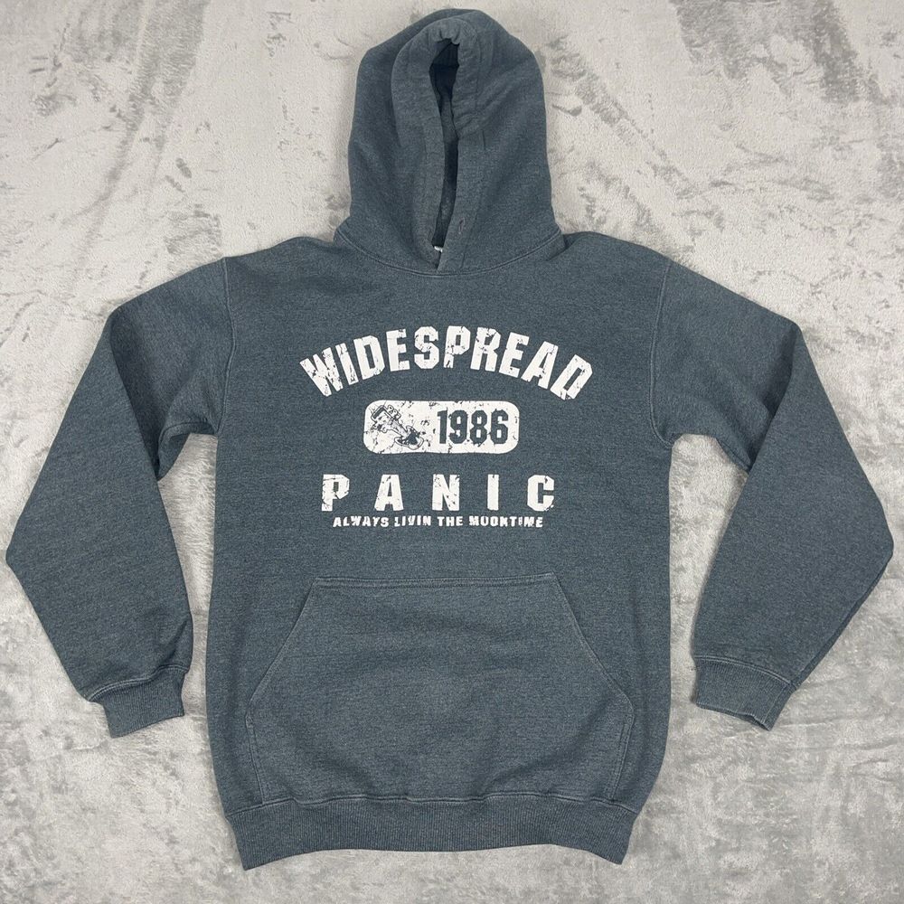 Widespread Panic Hoodie Always Livin The Moontime Size Small Gray